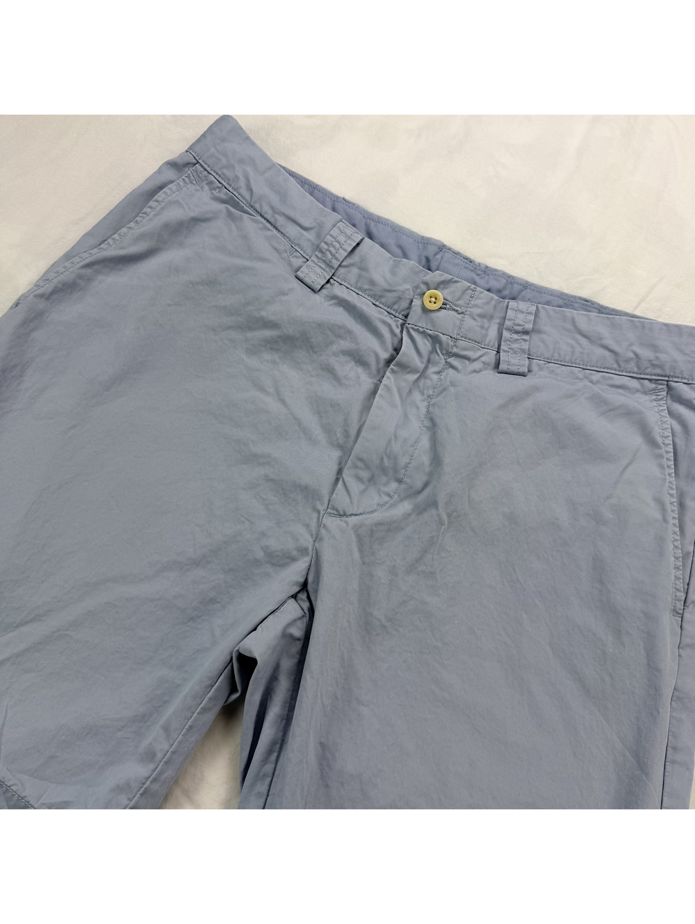 Polo Ralph Lauren Mens Shorts 33 Blue Pima Cotton Classic Chino Flat Front